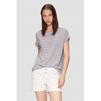 Tricou relaxed fit cu model in dungi