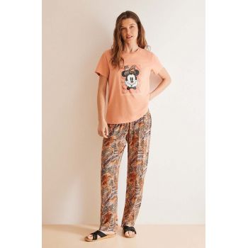 women'secret pijamale de bumbac culoarea portocaliu, bumbac, 3138528