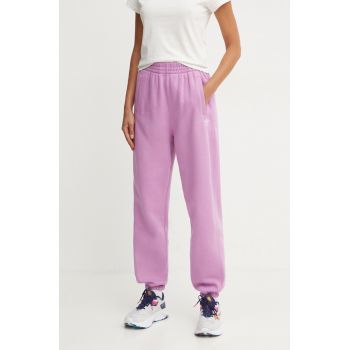 adidas Originals pantaloni de trening culoarea roz, neted, IY9642