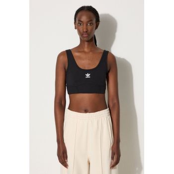 adidas Originals sutien sport Trefoil Bra culoarea negru, IU2411