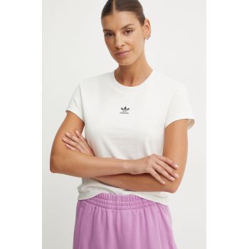 adidas Originals tricou din bumbac femei, culoarea alb, IY7335