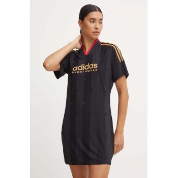 adidas rochie Tiro culoarea negru, mini, drept, JG1324