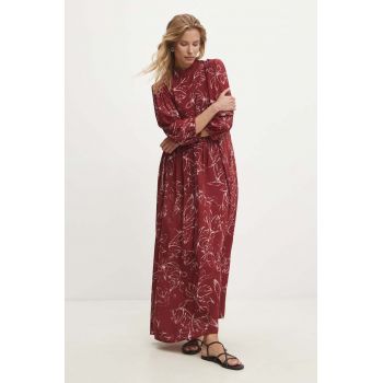 Answear Lab rochie culoarea bordo, maxi, evazati