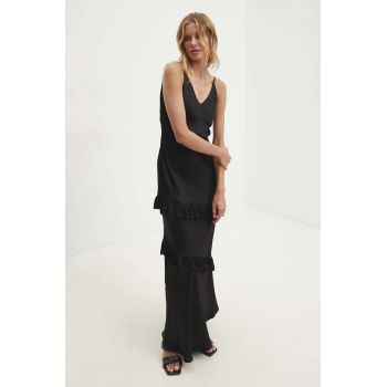 Answear Lab rochie culoarea negru, maxi, evazati