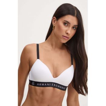 Armani Exchange sutien culoarea alb, neted, 947027 CC502