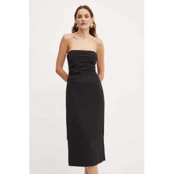 Bardot rochie WINSLOW culoarea negru, mini, mulata, 59326DB