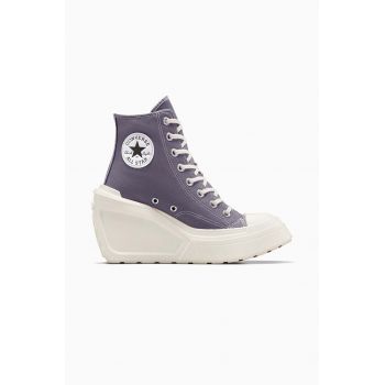 Converse tenisi Chuck 70 De Luxe Wedge Platform femei, culoarea mov, A08282C