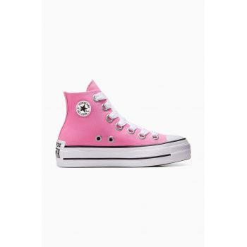 Converse tenisi Chuck Taylor All Star Lift femei, culoarea roz, A10423C