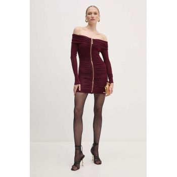 Elisabetta Franchi rochie culoarea bordo, mini, mulata, AB66947E2