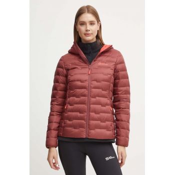 Jack Wolfskin geaca sport din puf Passamani culoarea bordo, A61833