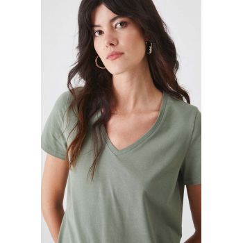 Medicine tricou femei, culoarea verde ieftin