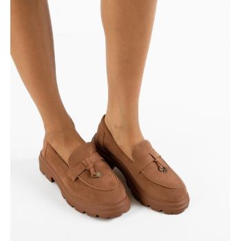 Pantofi Casual dama Valya Camel de firma originala