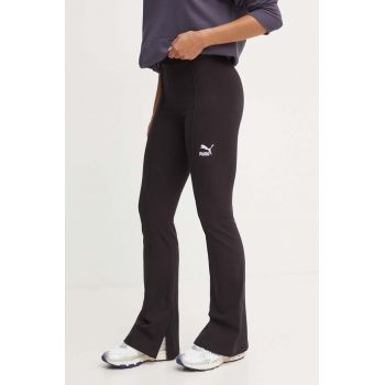 Puma colanti femei, culoarea negru, neted, 626624