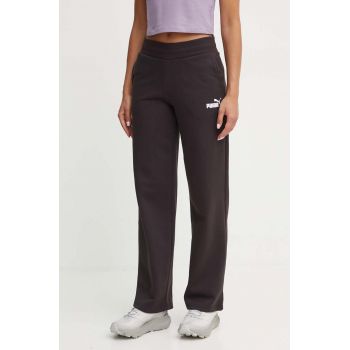 Puma pantaloni de trening culoarea negru, neted, 676093