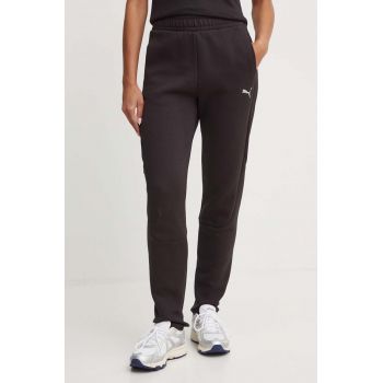 Puma pantaloni de trening culoarea negru, neted, 681672