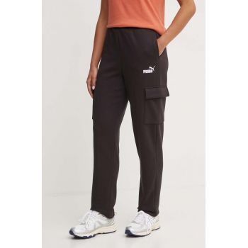 Puma pantaloni de trening culoarea negru, neted, 682502