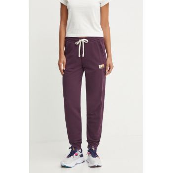 Puma pantaloni de trening culoarea violet, neted, 681932