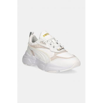 Puma sneakers Cassia Lux culoarea alb, 397837