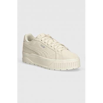 Puma sneakers din piele intoarsă Karmen II culoarea bej, 397457