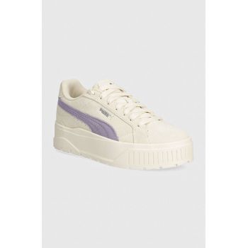 Puma sneakers din piele intoarsă Karmen II culoarea bej, 397457