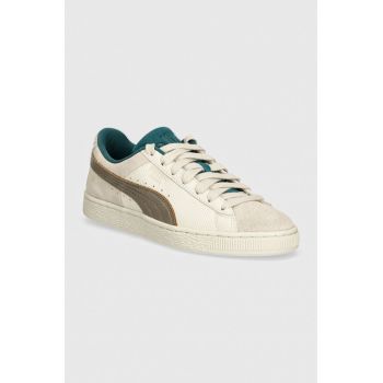 Puma sneakers din piele intoarsă Suede Play Paris culoarea gri, 398190