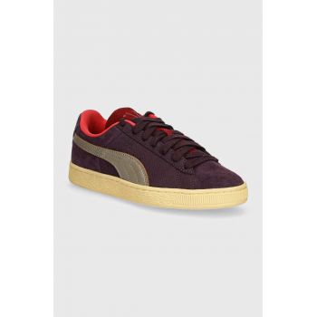 Puma sneakers din piele intoarsă Suede Play Paris culoarea violet, 398190