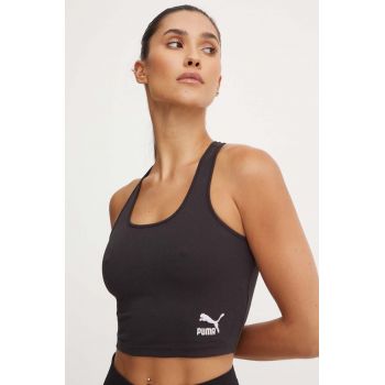 Puma top femei, culoarea negru, 626536