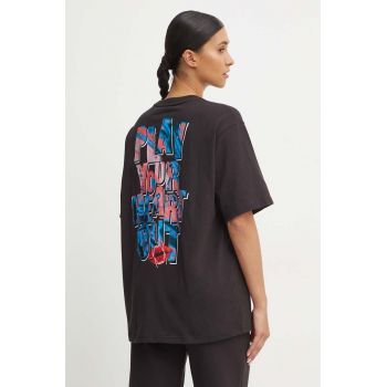 Puma tricou Cherry on Top femei, culoarea negru, 682290