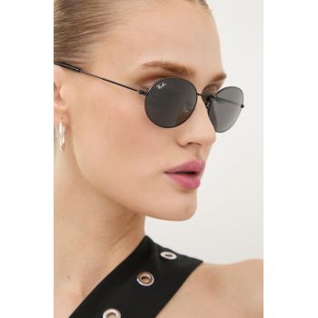 Ray-Ban ochelari de soare OVAL culoarea negru, 0RB3547