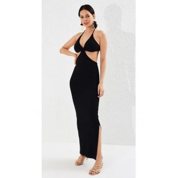 Rochie maxi halter fara captuseala