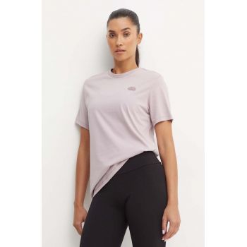 The North Face tricou din bumbac Natural Dye S/S Tee femei, culoarea violet, NF0A89CB9OY1 ieftin