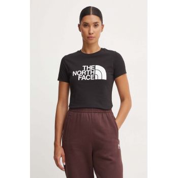 The North Face tricou Easy Tee femei, culoarea negru, NF0A8A6DJK31