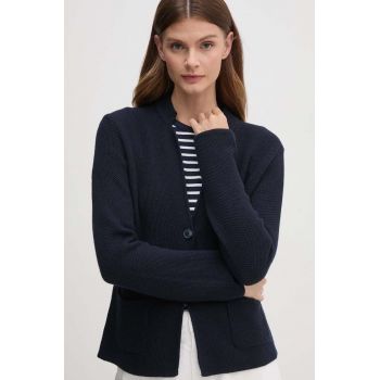 United Colors of Benetton cardigan din amestec de lana culoarea albastru marin, 1235D6934