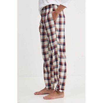 United Colors of Benetton pantaloni pijama bumbac culoarea bej, bumbac, 42FK3F00H