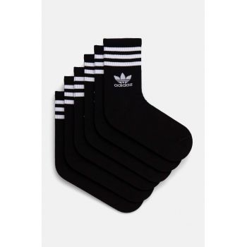 adidas Originals șosete Adicolor 6-pack culoarea negru, JE1829