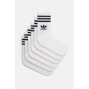 adidas Originals șosete Adicolor culoarea alb, JE1828