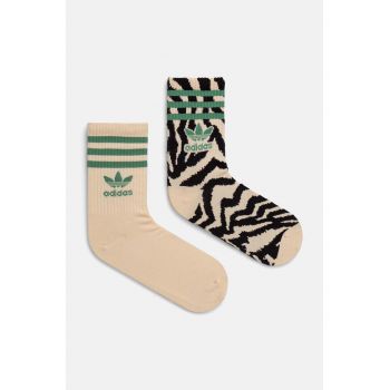 adidas Originals sosete X Farm Rio 2-pack culoarea bej, IX7638