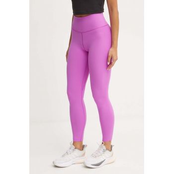 adidas Performance jambiere de yoga All Me culoarea roz, neted, IX0187