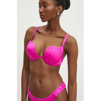 Answear Lab sutien de baie culoarea roz, cupa rigidizata