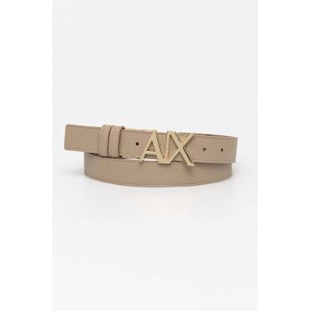 Armani Exchange curea cu doua fete femei, culoarea bej, 941178 4F784