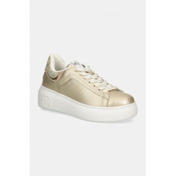 Armani Exchange sneakers din piele culoarea auriu, XDX108 XV892 U281