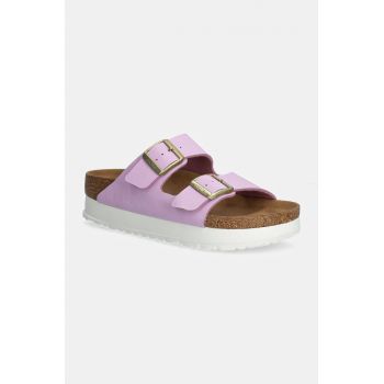 Birkenstock papuci Arizona Platform Flex Birkenstock x Papillio femei, culoarea violet, cu platforma, 1028440