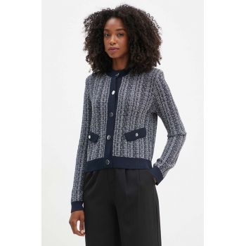 BOSS cardigan femei, culoarea albastru marin, light, 50520443