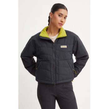 Columbia geaca Wallowa Insulated femei, culoarea negru, de tranzitie, oversize, 2090751