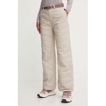 Columbia pantaloni de exterior Wallowa Insulated culoarea bej, 2090971