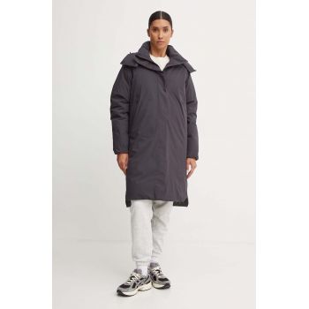 Jack Wolfskin geaca de puf Luisenplatz femei, culoarea gri, de iarna, 1116121