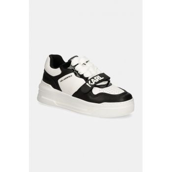 Karl Lagerfeld sneakers din piele KREW MAX culoarea alb, KL63321