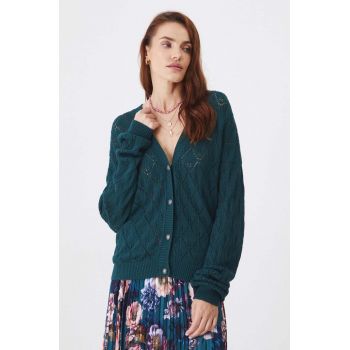 Medicine cardigan femei, culoarea verde