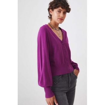 Medicine cardigan femei, culoarea violet, light