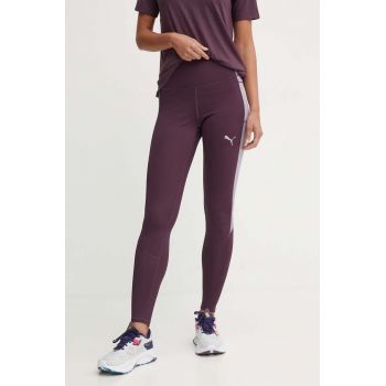 Puma leggins de antrenament culoarea violet, modelator, 681671